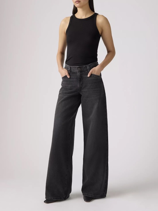 Levi's Denim - Levi’s ‘94 Baggy Wide Jeans in Dark Grey Size 24